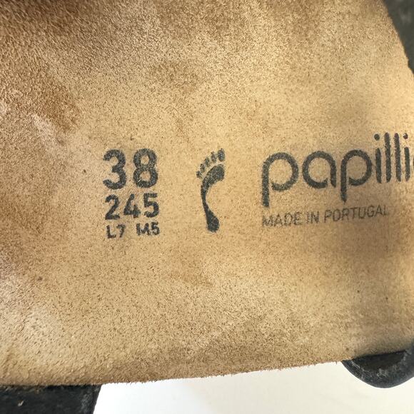 Birkenstock Papillio Womens Sibyl Strappy Sandal Size 7 Comfort Wedge Black - Picture 9 of 9